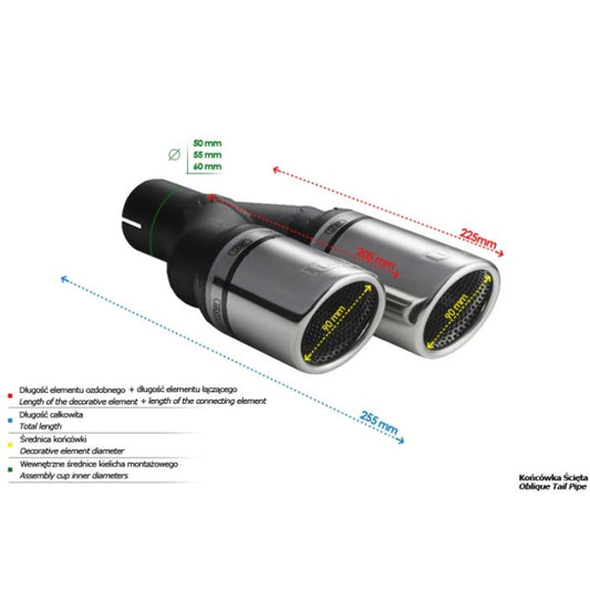 Ornament rotund evacuare, finala Ulter sport 90mm