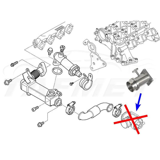 Kit anulare EGR BMW 3.0D - M57N cu flansa de bypass