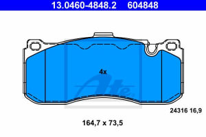 Set placute frana Fata ATE 13.0460-4848.2