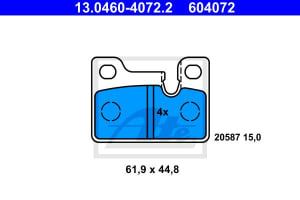 Set placute frana ATE 13.0460-4072.2