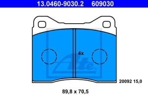 Set placute frana ATE 13.0460-9030.2