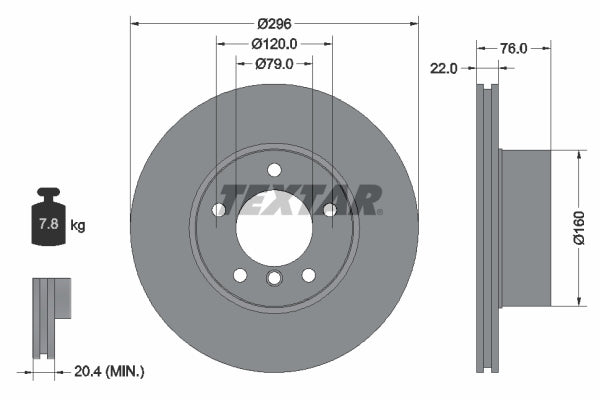 Disc frana Fata Textar 92075005