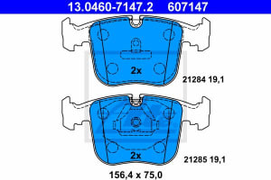 Set placute frana ATE 13.0460-7147.2